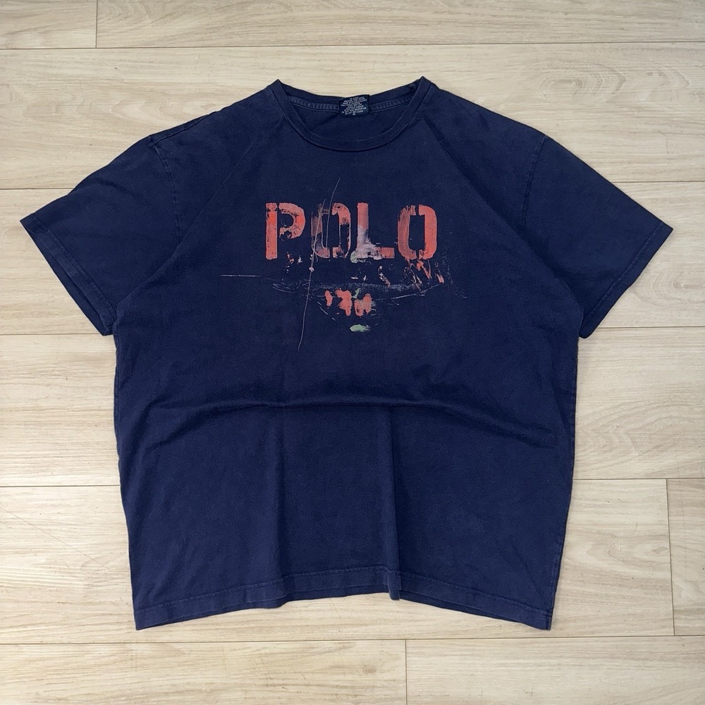 Vintage Polo Ralph Lauren Shirt Men's Large Marlin Swordfish RL 67 Faded Classic